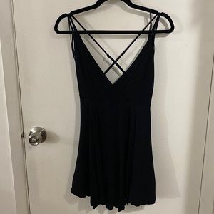 Black spaghetti strap dress
